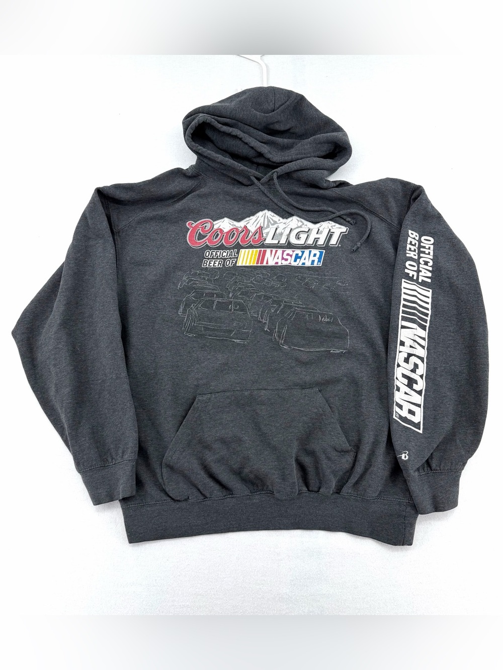 Badger Sports *Vintage* 90’s NASCAR Charcoal Gray Pullover Hoodie